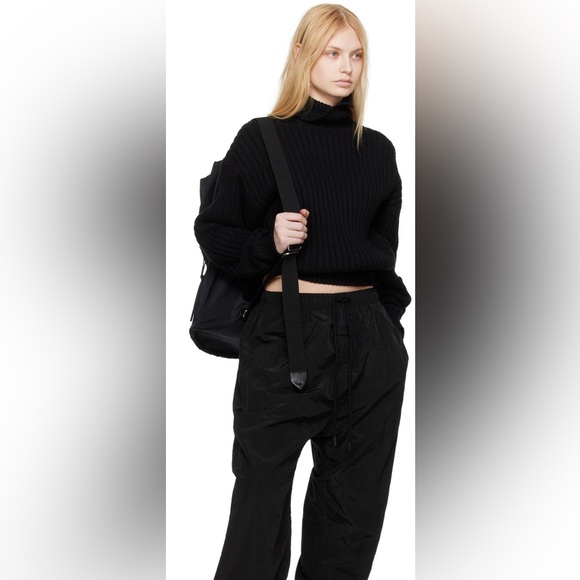 Fear of God Essentials Black Cowl Neck Sweater